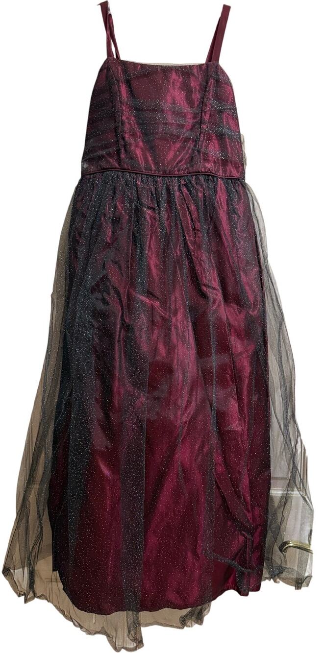 Vintage Biscotti Collection Girls Size 8 Maroon Tule Dress